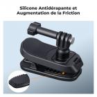 Support magnétique pour sac à dos K&F Concept pour DJI Osmo Action 5 Pro, support de caméra d'action pivotant à 180° à dégagement rapide pour Go Pro Hero 13 12 11 10 9 Black, Osmo Action 3/4, Insta360 X5 X4 X3, Ace Pro 2