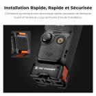 Lot de 2 supports adaptateurs à dégagement rapide pour DJI Osmo Pocket 3 Create Combo, support de trépied compatible Arca-Swiss Standard, avec trou de vis 1/4"/doigt pliable, support en alliage d'aluminium