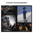 Lot de 2 supports adaptateurs à dégagement rapide pour DJI Osmo Pocket 3 Create Combo, support de trépied compatible Arca-Swiss Standard, avec trou de vis 1/4"/doigt pliable, support en alliage d'aluminium