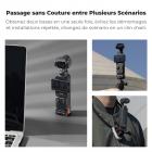 Lot de 2 supports adaptateurs à dégagement rapide pour DJI Osmo Pocket 3 Create Combo, support de trépied compatible Arca-Swiss Standard, avec trou de vis 1/4"/doigt pliable, support en alliage d'aluminium