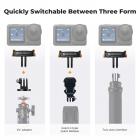 2-pak magnetisk hurtigudløseradapterbeslag til DJI Osmo Action 5 Pro, forlængerbasebeslag med 1/4" adapterbeslag/hurtigudløserspænde til DJI Osmo Action 4/Action 3 tilbehør