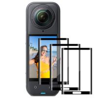 K&F CONCEPT Screen Protector for Insta360 X5, [3 Pack] 9H Hardness Tempered Glass Cover Anti-Scratch Anti-Bubble Anti-Dust LCD Screen Protector Curved Edge Protection for Insta360 X4/X5 Accessories