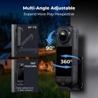 K&F CONCEPT Magnetisk Monteringsstativ Kompatibel med Insta360 X5/X4/X3, Sammenklappeligt Håndholdt Greb med 1/4 Skruehul & Arca Type Base til Stativ, Actionkamera Monteringsbeslag til GoPro Hero 13/12 Sort