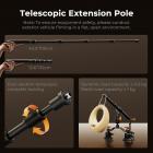 Bilmontering til kamera: 3 i 1 sugekopmonteringssæt 15° buet overfladejustering med actionkameraforlængeradapter Telefonholder kompatibel med GoPro Insta360 DJI OSMO K&F CONCEPT