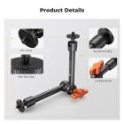 9,8" Magic Arm, 1/4" skruemonteringsarm til kamera, 360° kuglehoveder til DSLR-kameraer, skærm, blitz, LED-lys, mikrofon, kamerabur, actionkamera