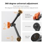 9,8" Magic Arm, 1/4" skruemonteringsarm til kamera, 360° kuglehoveder til DSLR-kameraer, skærm, blitz, LED-lys, mikrofon, kamerabur, actionkamera
