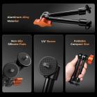 9,8" Magic Arm * 2 stk., 1/4" skruemonteringsarm til kameraer. 360° kuglehoveder til DSLR-kameraer, skærm, blitz, LED-lys, mikrofon, kamerabur, actionkamera.
