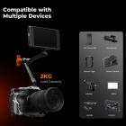 9,8" Magic Arm * 2 stk., 1/4" skruemonteringsarm til kameraer. 360° kuglehoveder til DSLR-kameraer, skærm, blitz, LED-lys, mikrofon, kamerabur, actionkamera.