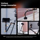 Kit de abrazadera de brazo mágico de 22", soporte para cámara de escritorio, brazo articulado de fricción largo para teléfono, cámara de acción, luz LED, micrófono, K&F CONCEPT