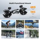 Supporto per fotocamera Dual Super Clamp con testa a sfera a 360°, supporto per manubrio di bici/moto per asta, treppiede, scrivania, bandiera, ombrello K&F CONCEPT