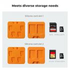 K&F CONCEPT Custodia 12 Slot per Schede Memoria, Slot Rimovibili, Portaschede Trasparente Impermeabile Antishock per 8 Micro SD/TF, 2 SD e 2 CFA