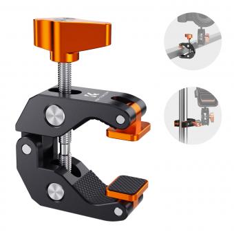 Camera Mount Clamp, Super Crab Clamp with Rotatable Clamping Block, 1/4