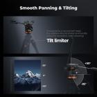 K&F CONCEPT 36 mm stativkuglehoved, 8 kg kraftigt hoved med aftageligt håndtag og vippebegrænser, Arca Swiss kuglehovedmontering med hurtigudløser + 360° panorama til spejlløse kameraer og DSLR'er