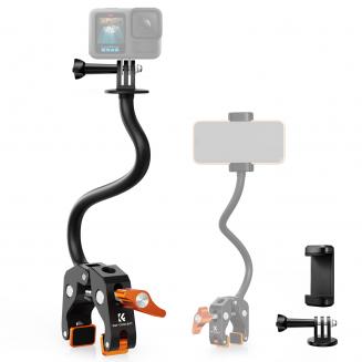 Flexible Clamp Mount Kit, Action Camera Gooseneck Mount with 1/4