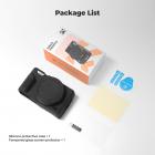 Canon G7X III silikone beskyttelsesetui med skærmbeskyttersæt, ridsefast, stødsikker, blød hud, sort