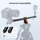 K&F CONCEPT 32" horizontale statiefverlengarm, aluminiumlegering, 2-delige afneembare middenkolom met 360° draai- en 180° kantelfunctie voor macrofotografie van bovenaf, draagvermogen 11 lbs.
