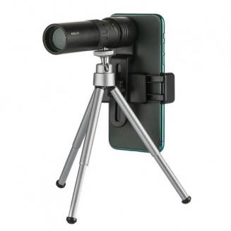 10-300 × 40 Kontinuerlig zoom Monokulære HD-metalteleskoper med telefonholder og stativ til fugletitting Jagtcamping