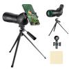 20-60X60 HD Spotting Scope - BAK4 45 Graden Voor Jagen Schieten Bekijken Van Wilde Dieren Met Mobiele Telefoonclip Statief Opbergtas