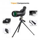 20-60X60 HD Kikkertscope - BAK4 45 Graders Kikkertscope for Jakt og Observasjon av Dyreliv med Mobilklemme, Stativ og Oppbevaringspose