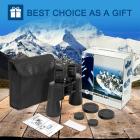 Мощный бинокль ночного видения для взрослых 20x50 с низким освещением, призма BAK4, линзы с многослойным покрытием FMC, подходит для кемпинга на открытом воздухе, охоты, путешествий, концертов, наблюдения за птицами