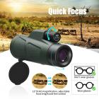 Monoculare impermeabile per adulti 12X55 HD, obiettivo multistrato FMC, telescopio portatile bifocale prisma BAK4 con supporto per smartphone e treppiede per birdwatching, campeggio, escursionismo, caccia