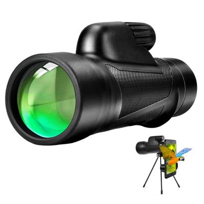 12X50 kvävefylld högeffektmonokulär med smartphonehållare, BAK4 prisma och kvävefylld vattentät monokulär för vuxna och barn, fågelskådning, jakt, camping, vandring, resor