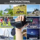 Monokulaarinen, 10-30x50 HD High Power Zoom -monokulari älypuhelinsovittimella ja kolmijalkalla, Low Night Vision -vesitiivis monokulaari aikuisten linturetkeilyyn vaelluskonserttimatkoille
