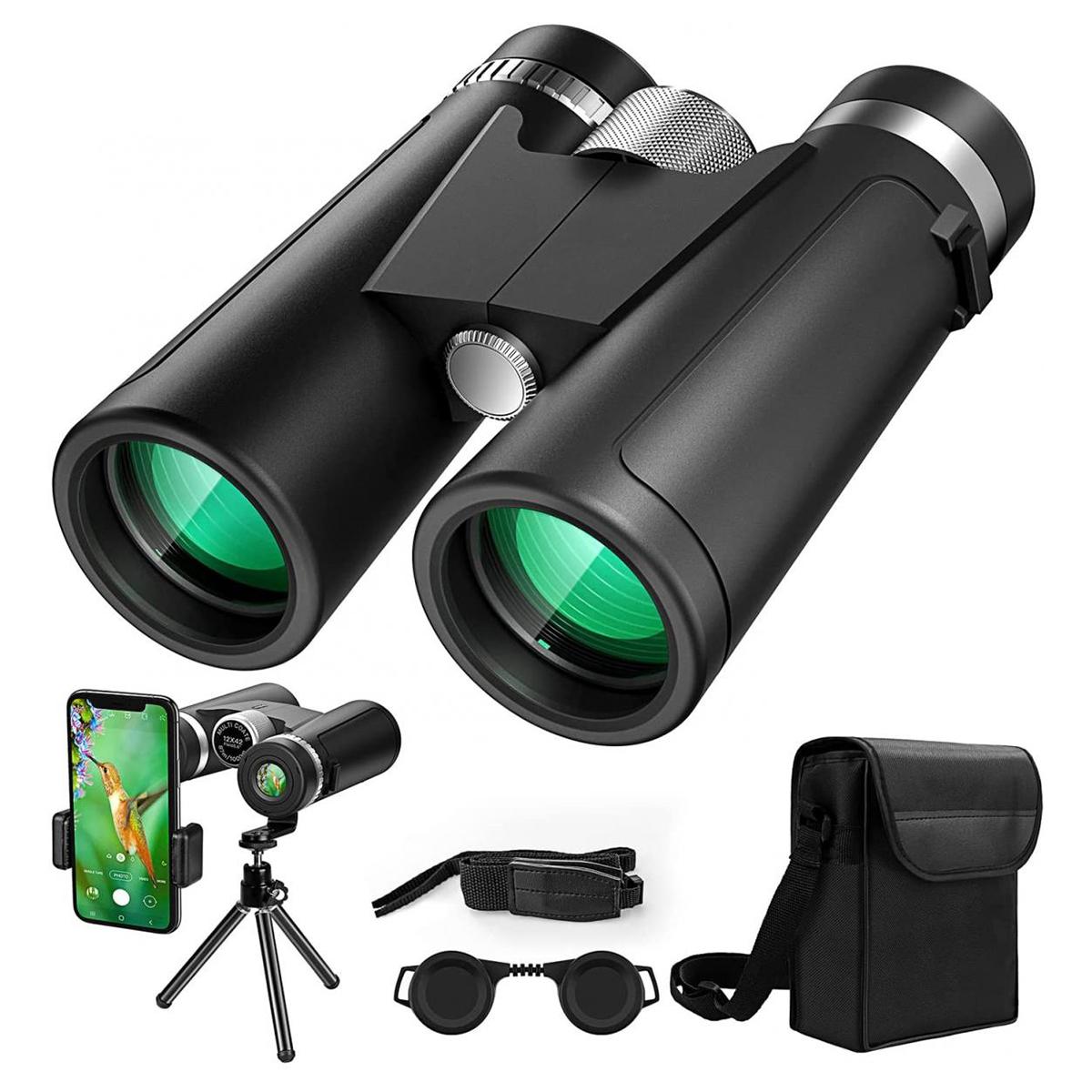 Binocolo Professionale ED 10x42 Con Adattatore Per Smartphone E Treppiede, Impermeabile Per Birdwatching, Caccia E Viaggi