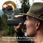 Tehokas 10x42 monokulaari, aikuisten monokulaari BAK4-prismalla ja FMC-monipäällysteisellä linssillä, kompakti vedenpitävä monokulaari lintujen tarkkailuun retkeilyretkellä, rannehihnalla