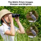 K&F Concept 10x25 kikkert teleskop High Definition BAK-4 Prism IP65 vanntett, svart