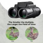 K&F Concept 10x25 kikkert teleskop High Definition BAK-4 Prism IP65 vanntett, svart