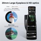 8-32x50 jatkuva teräväpiirtozoom-monokulaarinen teleskooppi, musta, matkapuhelinliittimellä