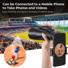 8-32x50 jatkuva teräväpiirtozoom-monokulaarinen teleskooppi, musta, matkapuhelinliittimellä