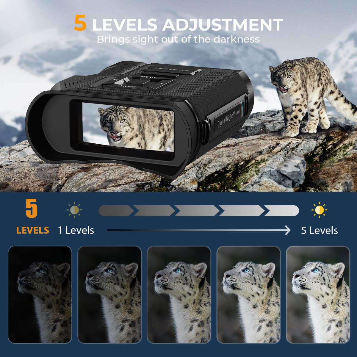 Binoculars Compact Zoom 8X 984 Foot/300M 2.8 1080P - K&F Concept