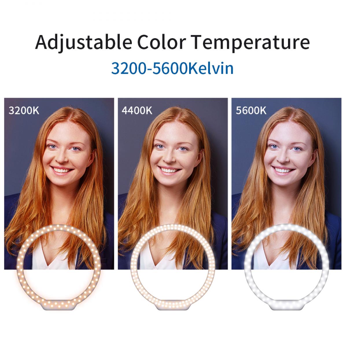 Anello per selfie da 10 '' con supporto per telefono per videocamera Vlog Video Smartphone YouTube per autoripresa