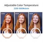 Anello per selfie da 10 '' con supporto per telefono per videocamera Vlog Video Smartphone YouTube per autoripresa