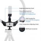 Anello per selfie da 10 '' con supporto per telefono per videocamera Vlog Video Smartphone YouTube per autoripresa