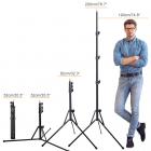 K&F Concept Light Stand 210cm / 82.68 ", Justerbar Alloy Fotograferingslampor stativ stativ för ringbelysning, softboxar, reflektorer, blinkande lampor och annan fotograferingsbelysning