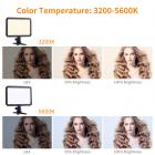 Kameran valon LED-videovalopaneeli kameran videokameran valaistukseen studiossa tai ulkona 3200K - 5500K vaihteleva värilämpötila