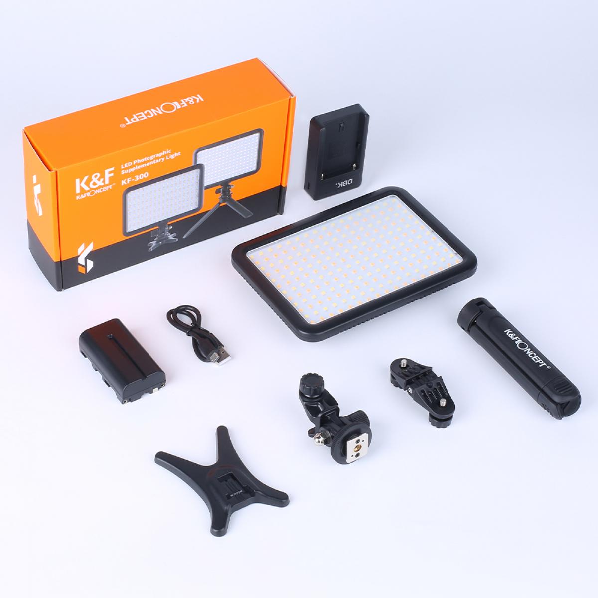 Cameralamp, LED video lamppaneel voor camera Camcorderver lichting in studio of buitenshuis 3200K tot 5500K Variabele kleurtemperatuur