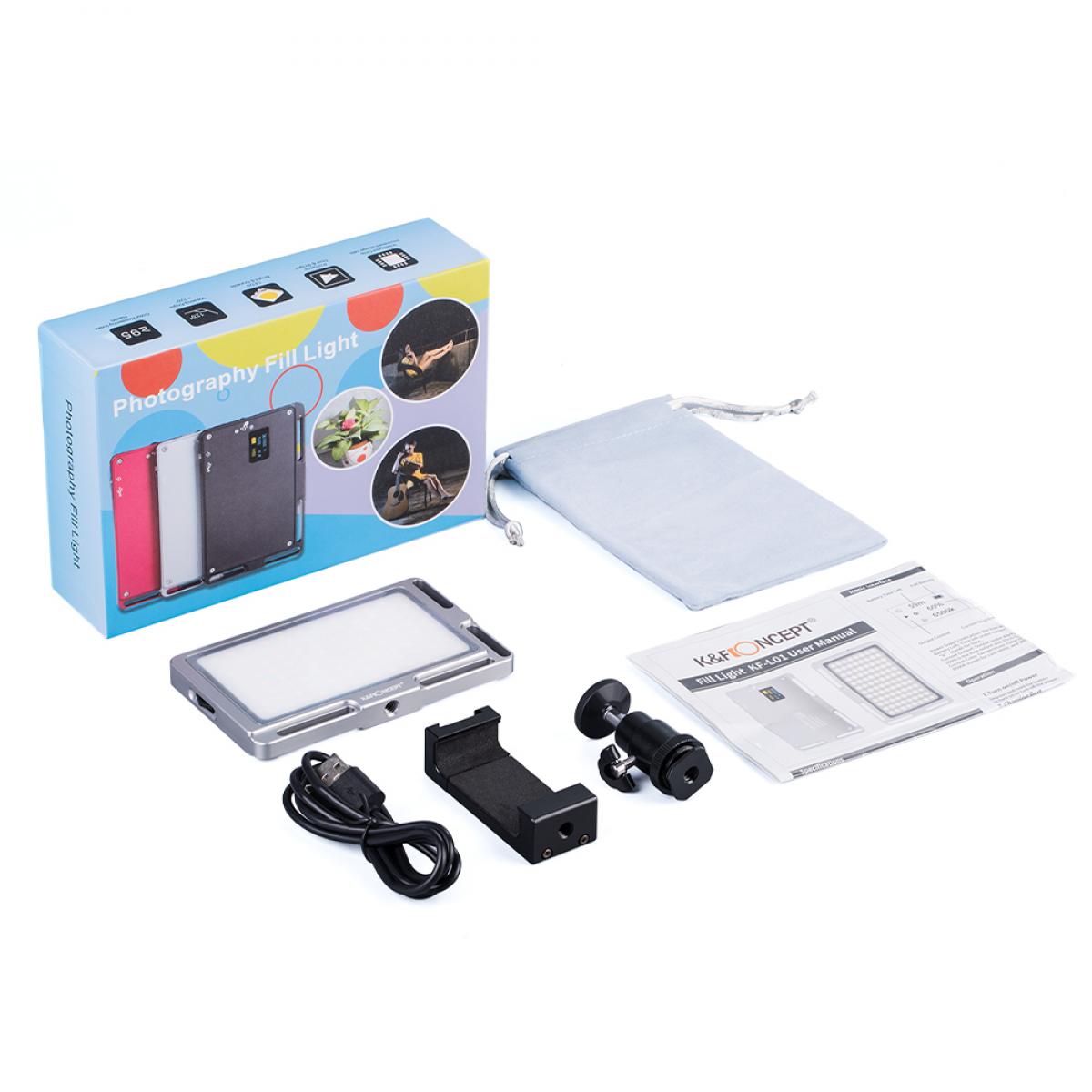 LED-videolampa för kamera 96 ​​LED PanColor 3000K-6500K Ljusstyrka dimbar för Vlog Fill Lighting för Livestream YouTubeel CRI 96 Megnetic Bi-