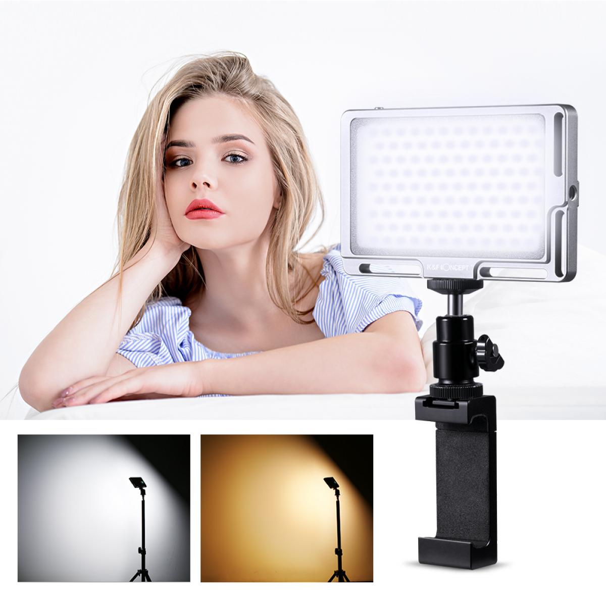 LED-videolampa för kamera 96 ​​LED PanColor 3000K-6500K Ljusstyrka dimbar för Vlog Fill Lighting för Livestream YouTubeel CRI 96 Megnetic Bi-