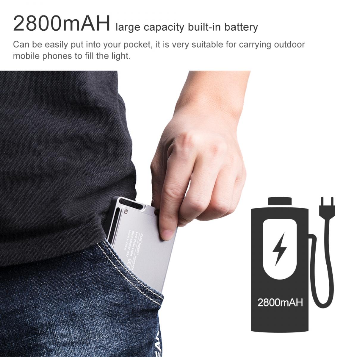 LED-videolampa för kamera 96 ​​LED PanColor 3000K-6500K Ljusstyrka dimbar för Vlog Fill Lighting för Livestream YouTubeel CRI 96 Megnetic Bi-