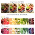 LED-videolampa för kamera 96 ​​LED PanColor 3000K-6500K Ljusstyrka dimbar för Vlog Fill Lighting för Livestream YouTubeel CRI 96 Megnetic Bi-