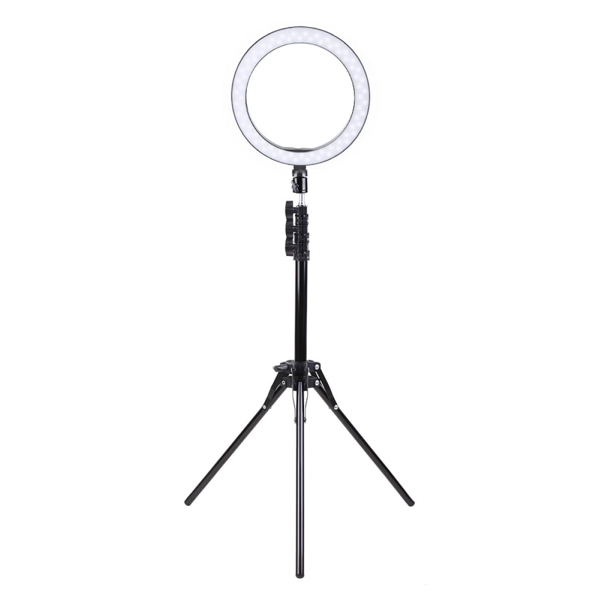 10-tums ringlampa med 58 tum stativ Flexibel slangmikrofonklämma för Vlog Camera Video Smartphone YouTube Självporträtt Makeup Fotografering