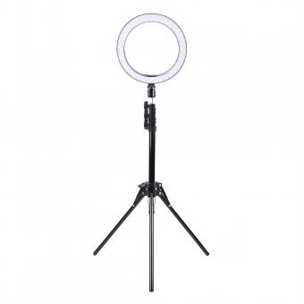 10-tums ringlampa med 58 tum stativ Flexibel slangmikrofonklämma för Vlog Camera Video Smartphone YouTube Självporträtt Makeup Fotografering