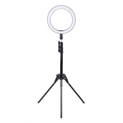 10-tums ringlampa med 58 tum stativ Flexibel slangmikrofonklämma för Vlog Camera Video Smartphone YouTube Självporträtt Makeup Fotografering