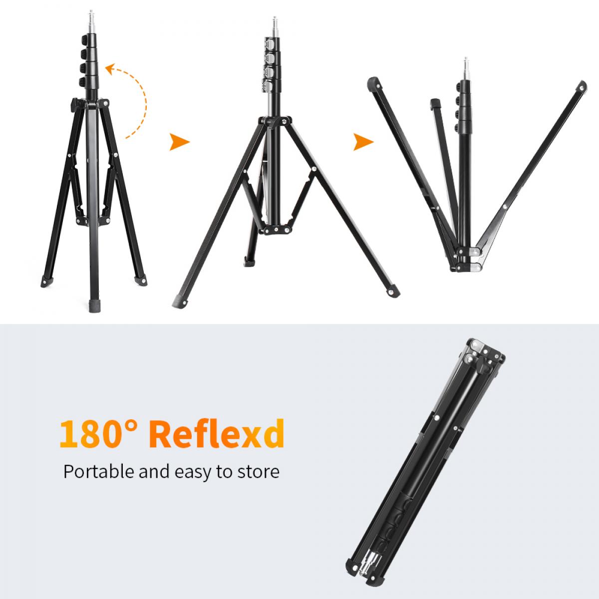  Aro de Luz LED Regulable con Trípode, 2700K a 5500K Temperatura de Color, CRI ≥ 95, Anillo de Luz para Maquillaje Selfie Youtube Vídeo con Manguera Soporte para Móvil y Micrófono Karaoke