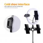  Aro de Luz LED Regulable con Trípode, 2700K a 5500K Temperatura de Color, CRI ≥ 95, Anillo de Luz para Maquillaje Selfie Youtube Vídeo con Manguera Soporte para Móvil y Micrófono Karaoke
