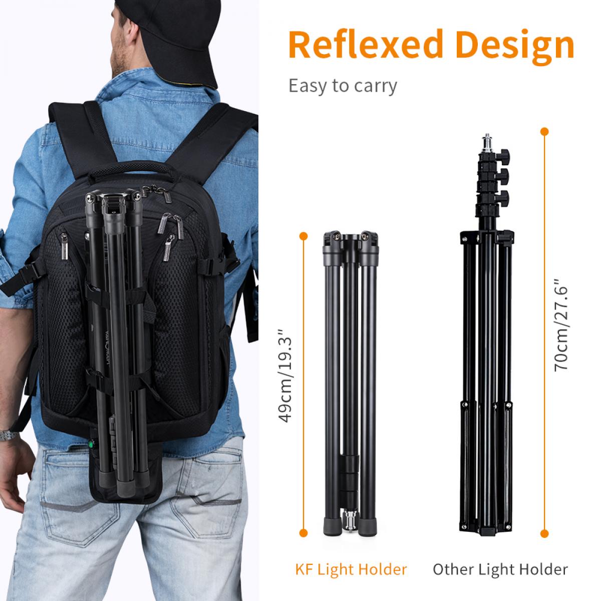 K&F Concept 2-pakker 78,75 tommer / fotostudio Aluminium Photo Studio stativ lysstativ for video HTC Vive VR, portrett, produktfotografering, Relfektorer, softboxes, parasoller, bakgrunner